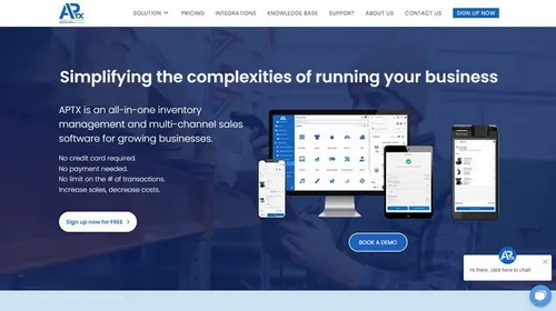 Screenshot of APTX website