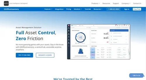 Screenshot of EZOffice website